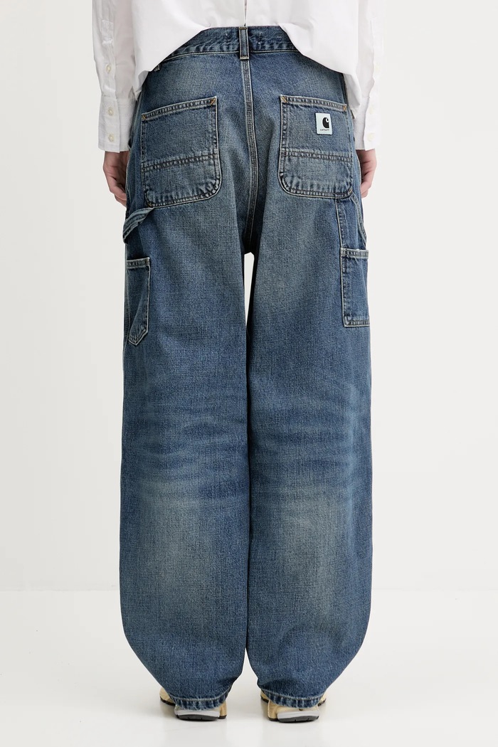 Oblečení Bavlněné džíny Carhartt WIP Brandon Double Knee Pant I034462.014L námořnická modř