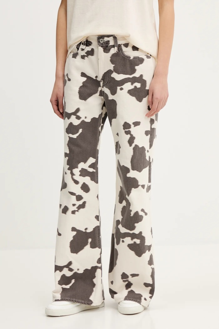 Bavlnené rifle Abercrombie & Fitch béžová KI155.5526.449