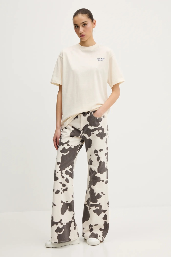Bavlnené rifle Abercrombie & Fitch KI155.5526.449 béžová SS25