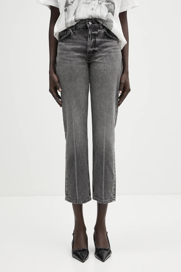 Anine Bing jeans Kate Jean high gri A.06.11158