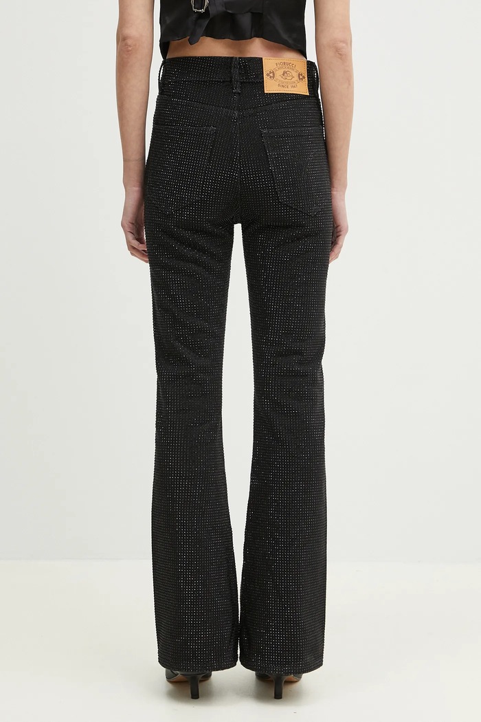 Clothing Fiorucci jeans Rhinestone Flared U02SPDJE083DN01DN05 black