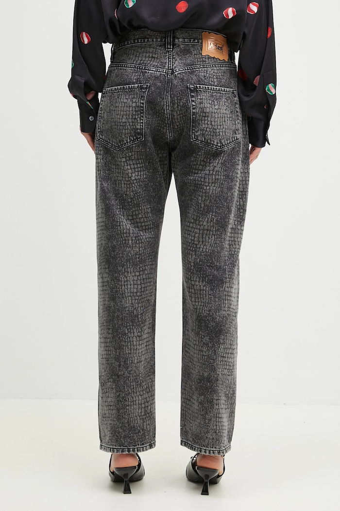 Одяг Бавовняні джинси Aries Lasered Croc Lilly Jean AR3010103 чорний