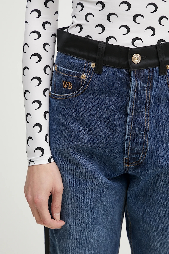 Wales Bonner jeansy Echo Denim granatowy US25DE02.DE01.599.S