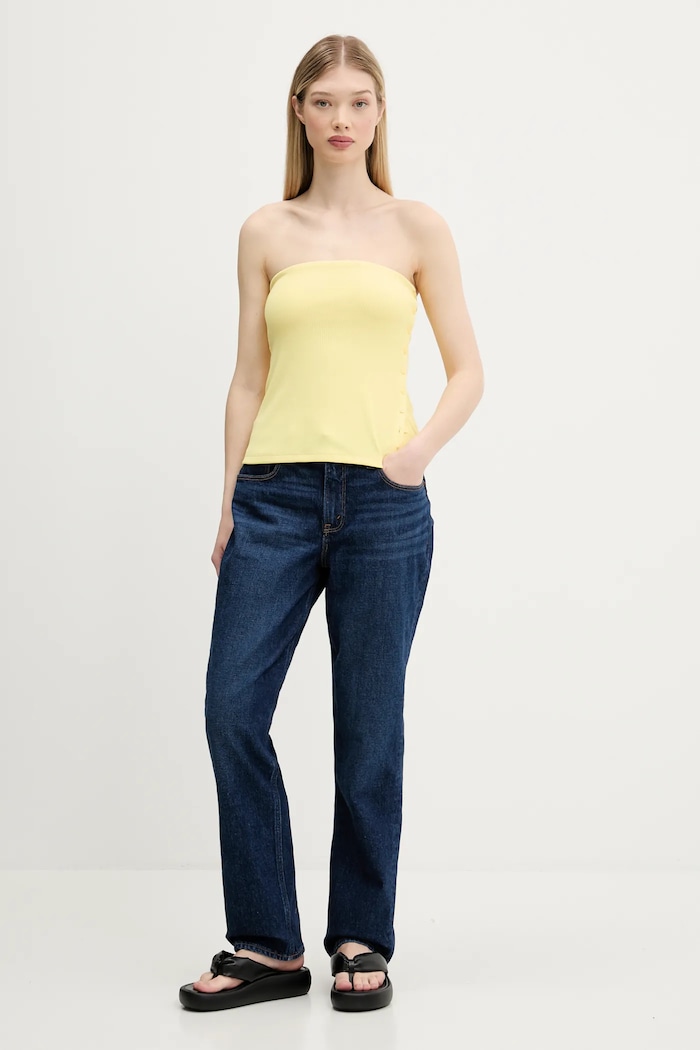 Džíny Abercrombie & Fitch KI155.4471.275 námořnická modř SS25