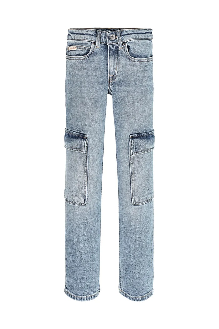 Calvin Klein Jeans jeans copii MR STRAIGHT IG0IG02705.PPYA albastru SS25