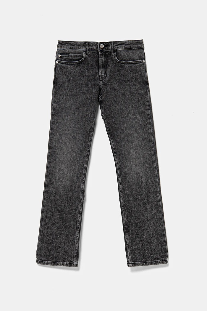 Dječje traperice Calvin Klein Jeans HR WIDE traperice crna IG0IG02714.PPYA