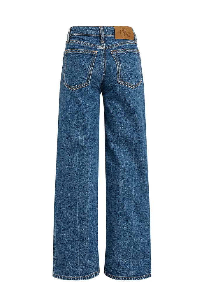 Calvin Klein Jeans jeansy dziecięce HR RELAXED WIDE IG0IG02727.PPYA niebieski SS25