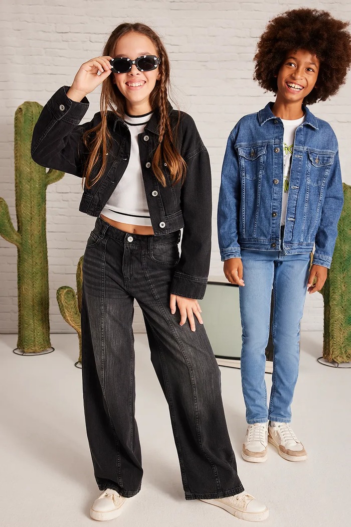 Mayoral Jeans copii wide leg negru 6538.8D.Junior.PPYA