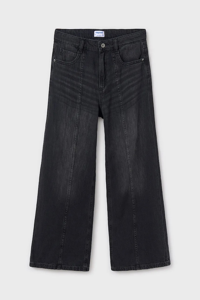 Mayoral Jeans copii wide leg 6538.8D.Junior.PPYA negru SS25