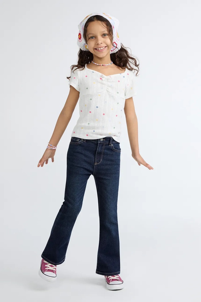 Levi's παιδικά τζιν flare 726 HIGH RISE FLARE JEAN σκούρο μπλε 3EG970