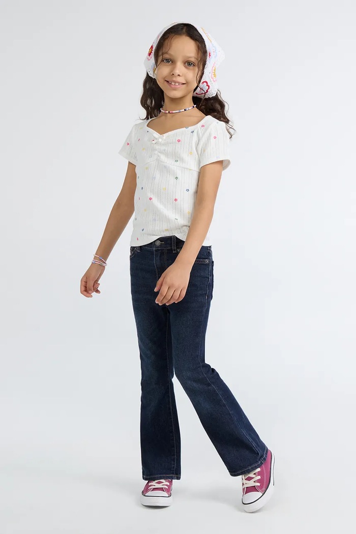 Levi's παιδικά τζιν flare 726 HIGH RISE FLARE JEAN 3EG970 σκούρο μπλε