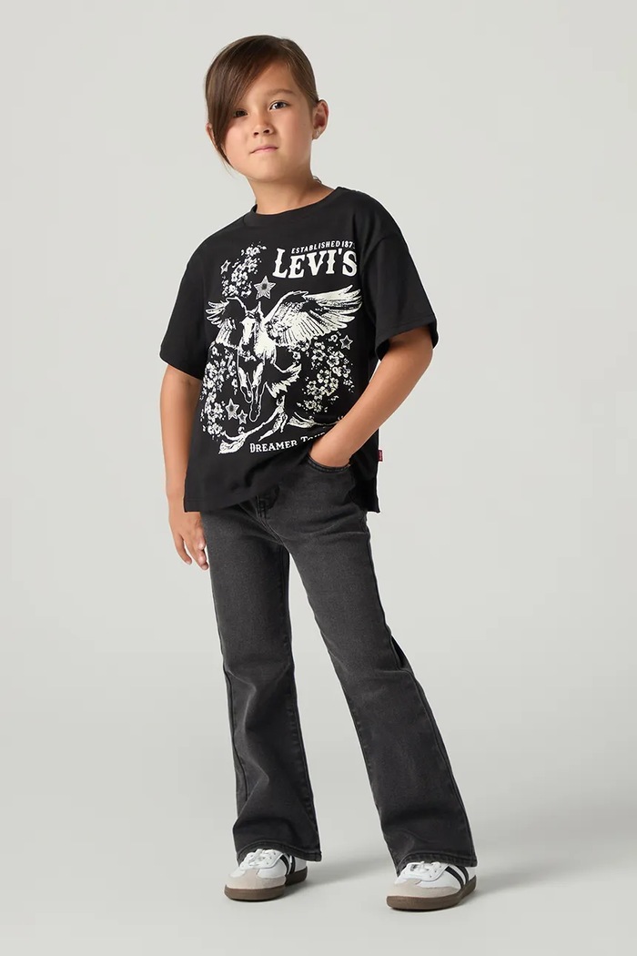 Levi's τζιν flare παιδικά 726 HIGH RISE FLARE JEAN μαύρο 3EG970