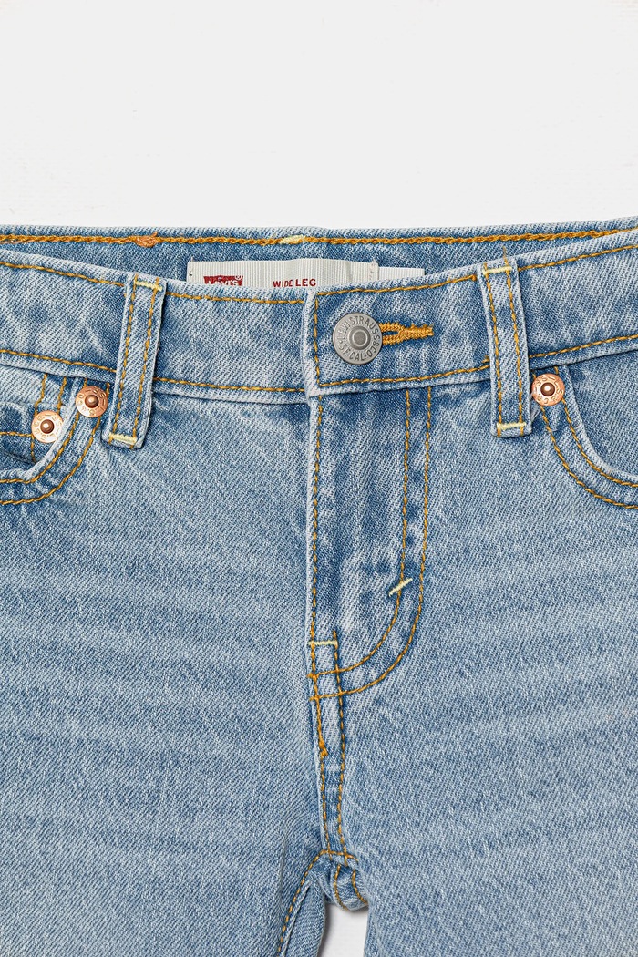 Dziewczynka Levi's jeansy dziecięce WIDE LEG JEANS 3EL007 niebieski