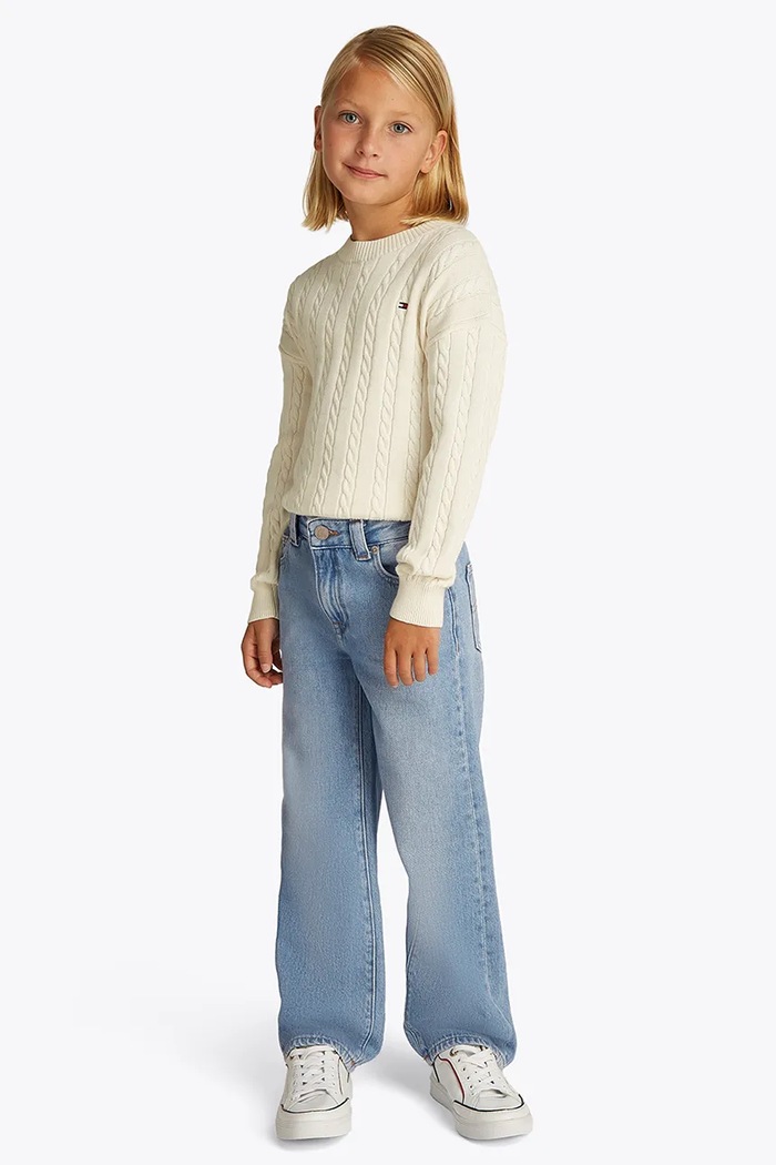 Dětské rifle Tommy Hilfiger GIRLFRIEND AUTHENTIC džíny modrá KG0KG08402.PPYA