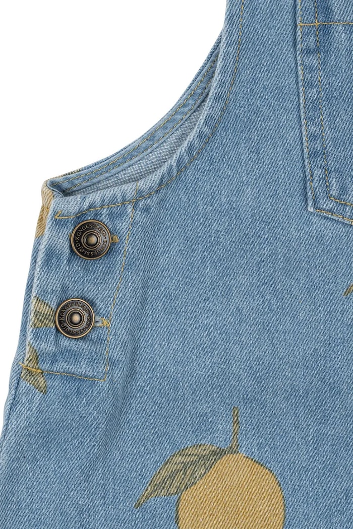 Дитячий бавовняний комбінезон Konges Sløjd MAGOT OVERALLS GOTS блакитний KS102442