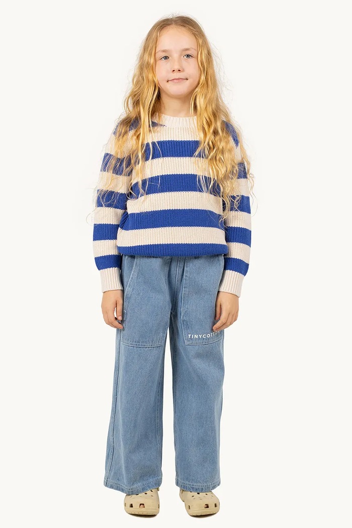 Dětské rifle Tinycottons GRAPHIC DENIM PANT džíny modrá SS25.243