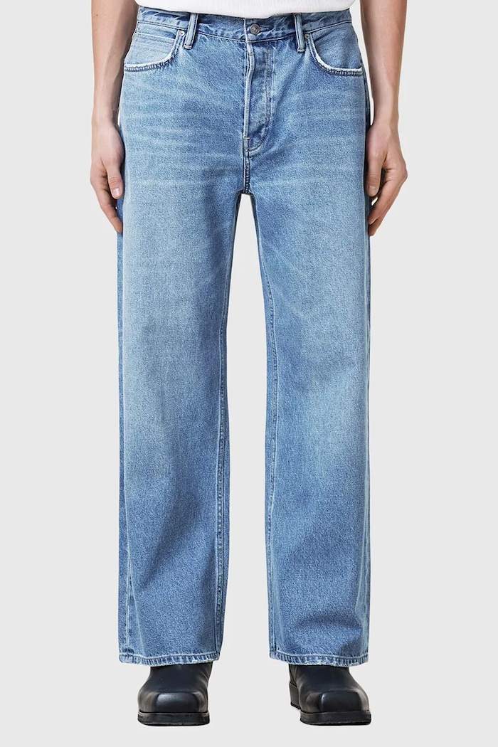 AllSaints blugi din bumbac LENNY M011EA albastru AA00