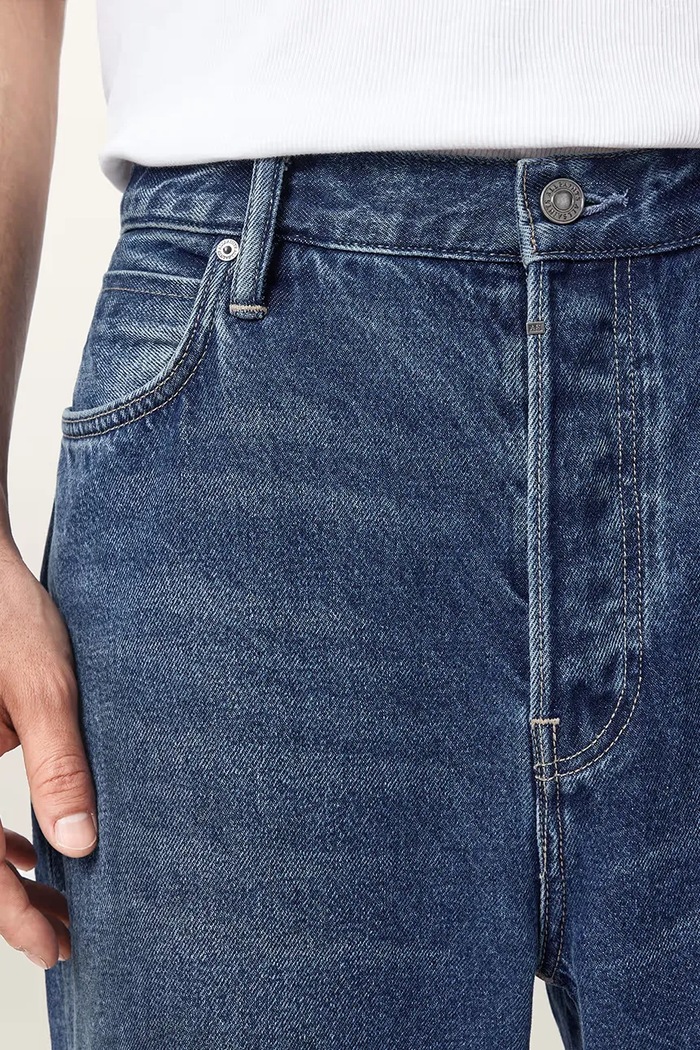 Odzież AllSaints jeansy bawełniane LENNY M011EA niebieski