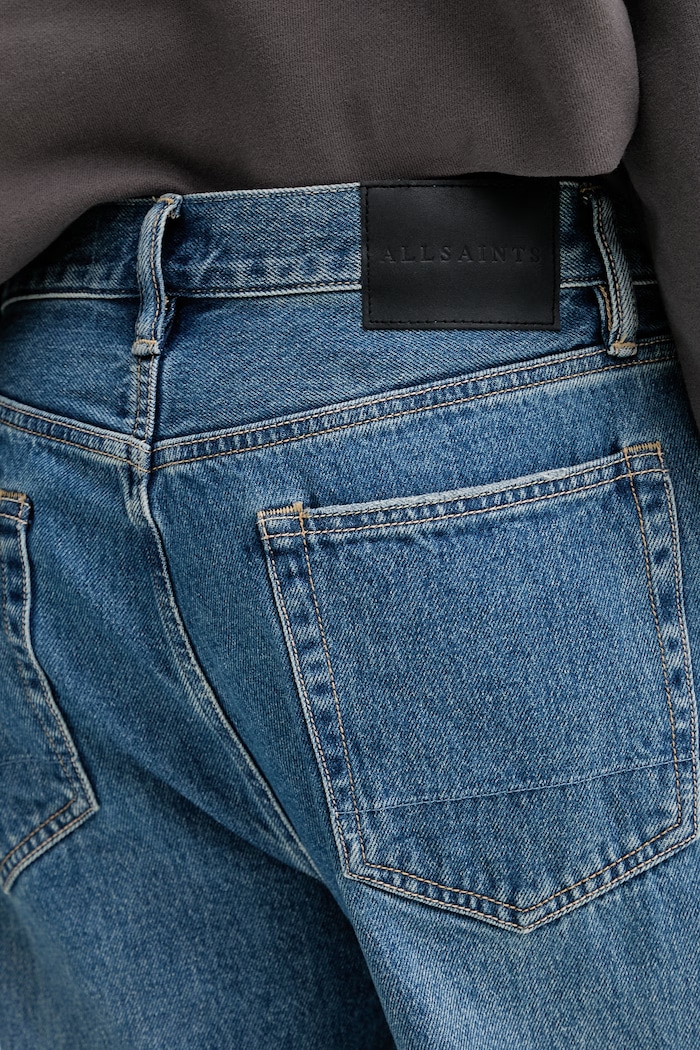 AllSaints blugi din bumbac LENNY albastru M011EA