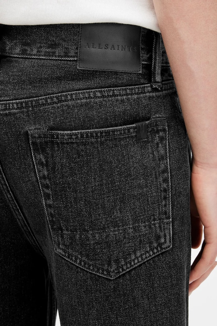 AllSaints blugi din bumbac LENNY negru M011EA