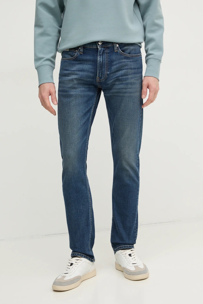 Rifle Calvin Klein Jeans tmavomodrá J30J326518