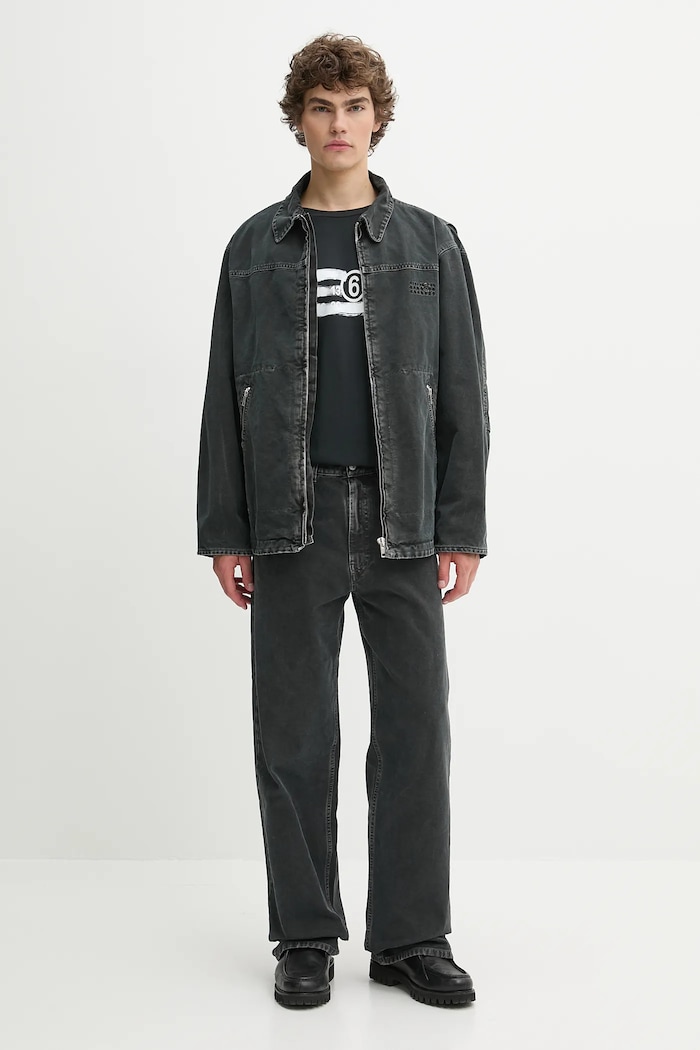 MM6 Maison Margiela Jeans SH0LA0010 negru SS25