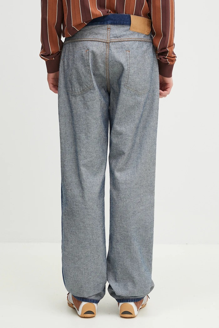 Ρούχα Τζιν παντελόνι MM6 Maison Margiela SH0LA0016 σκούρο μπλε