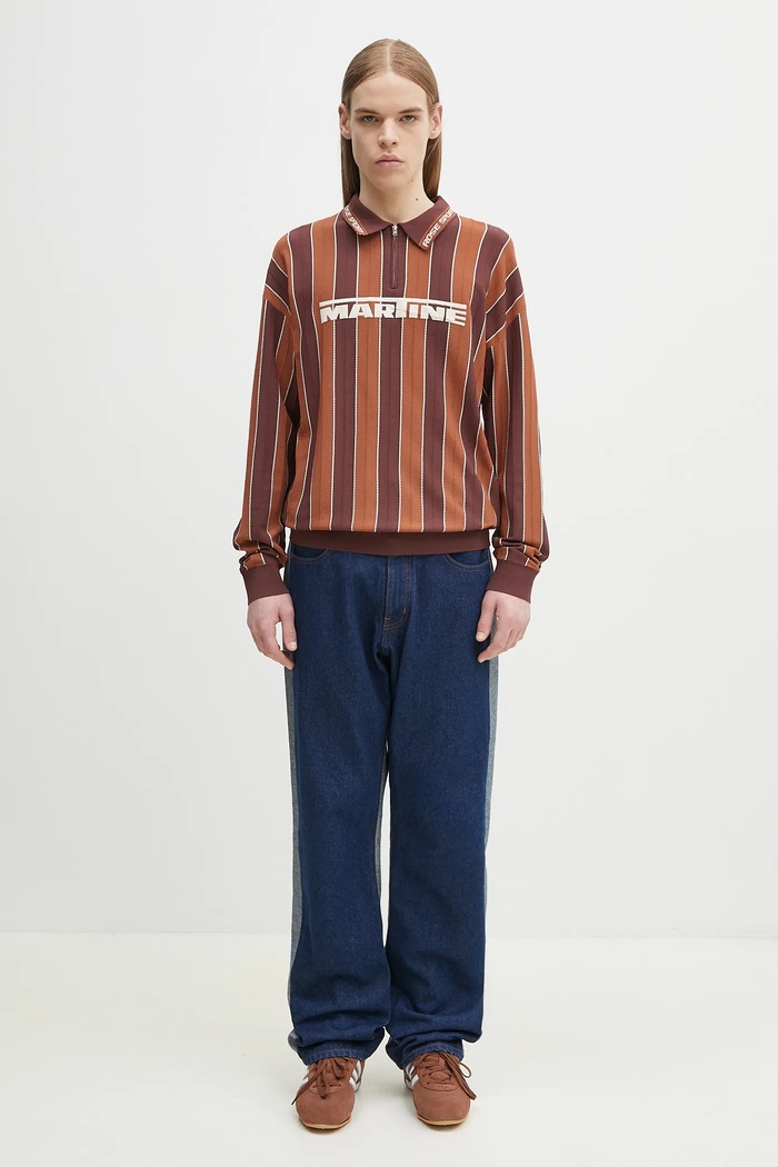 Τζιν παντελόνι MM6 Maison Margiela SH0LA0016 σκούρο μπλε