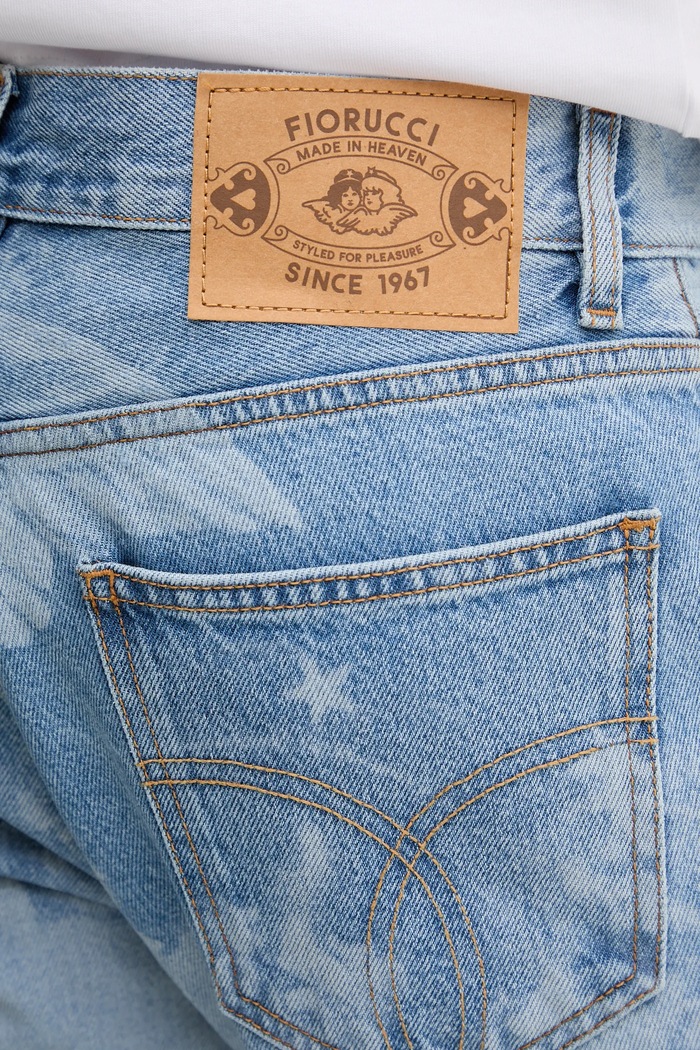 Traperice Fiorucci Angel Print Straight Fit Jeans plava U02SPDJE075DN03DN02