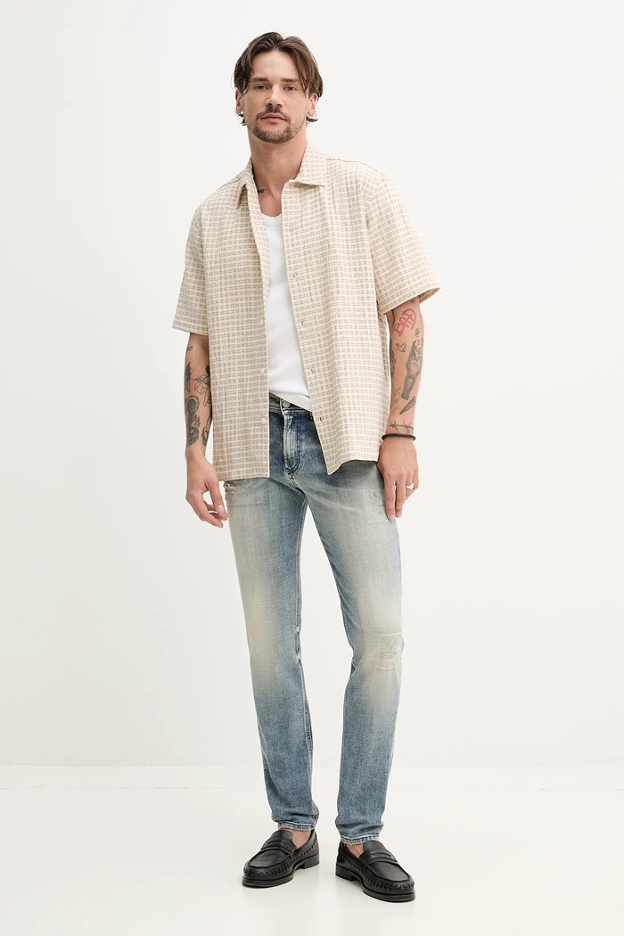 Diesel jeansy 1979 SLEENKER L.32 TROUSERS A03594.09K58 niebieski SS25
