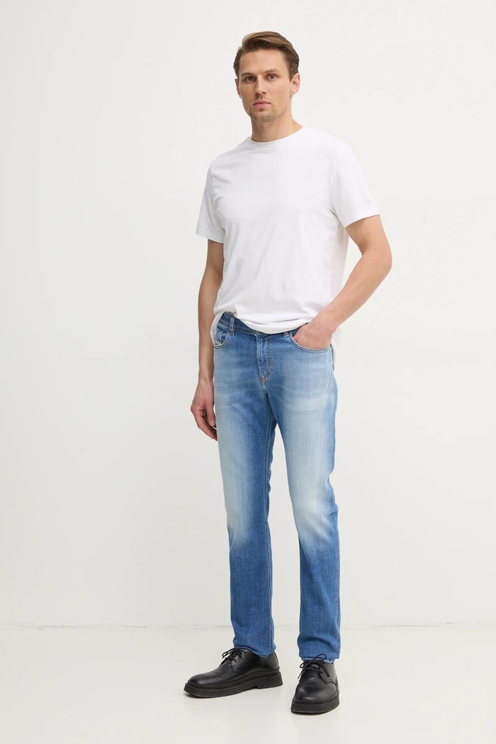 Diesel jeansi 1979 SLEENKER L.34 TROUSERS A03596.0BMBQ albastru SS25