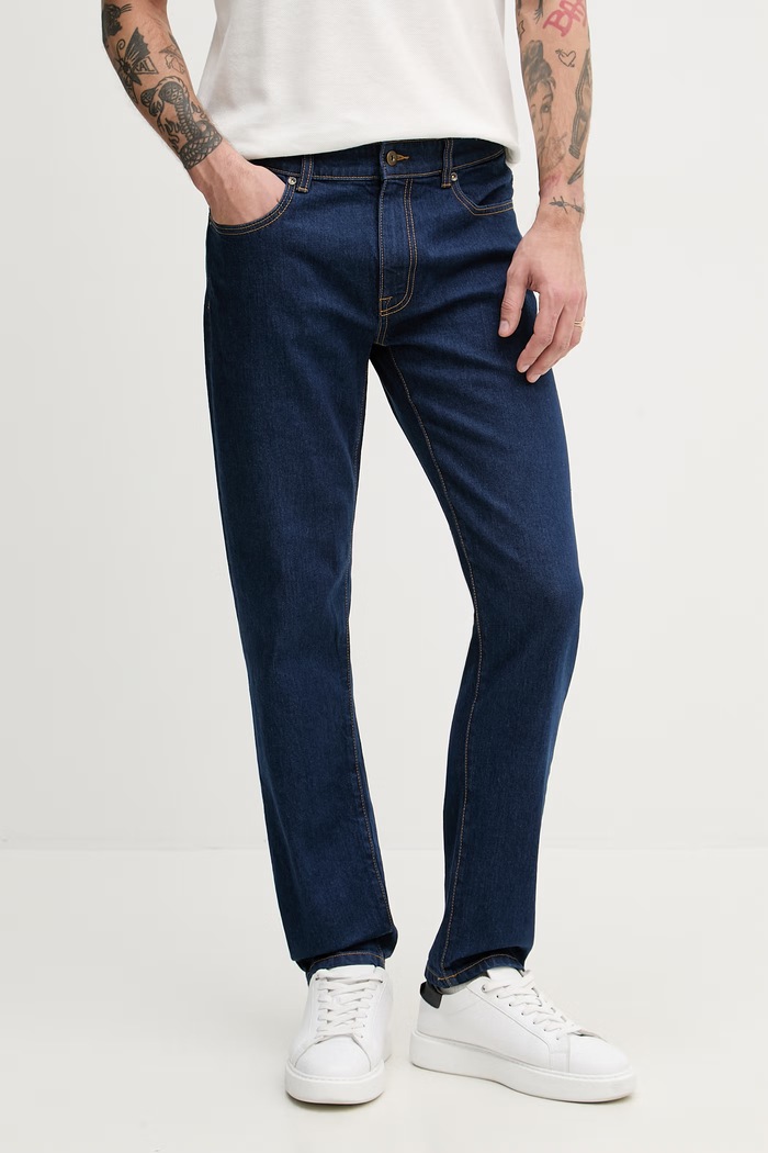 United Colors of Benetton kavbojke slim fit kroja moške mornarsko modra 4MCP57BC8