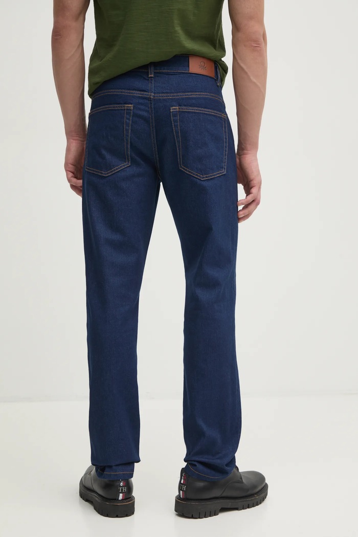 Îmbrăcăminte United Colors of Benetton blugi slim fit bărbați 4MCP57BC8 bleumarin
