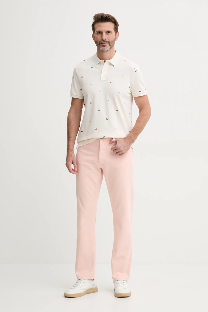Pamučne traperice United Colors of Benetton 4RZVUE01W roza SS25
