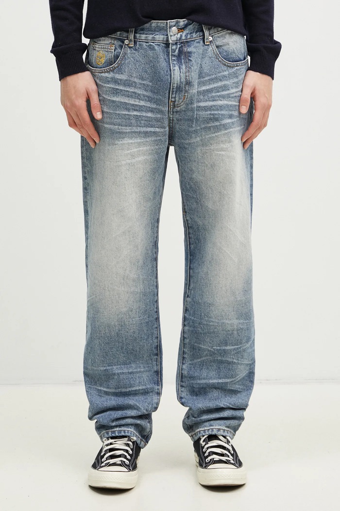 Billionaire Boys Club jeans Duck Embroidered Denim Pant blue B24426