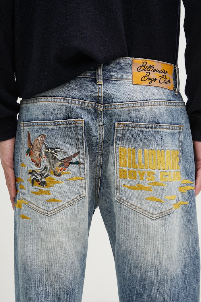 Billionaire Boys Club jeans Duck Embroidered Denim Pant blue B24426