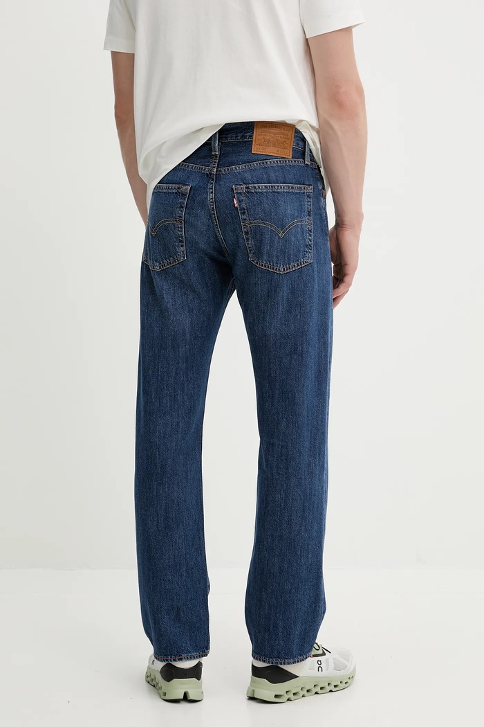 Odzież Levi's jeansy z domieszką lnu 555 RELAXED STRAIGHT 000LO.0011 granatowy