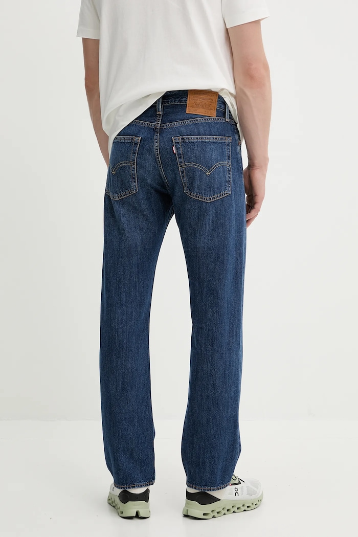 Odzież Levi's jeansy z domieszką lnu 555 RELAXED STRAIGHT 000LO.0011 granatowy