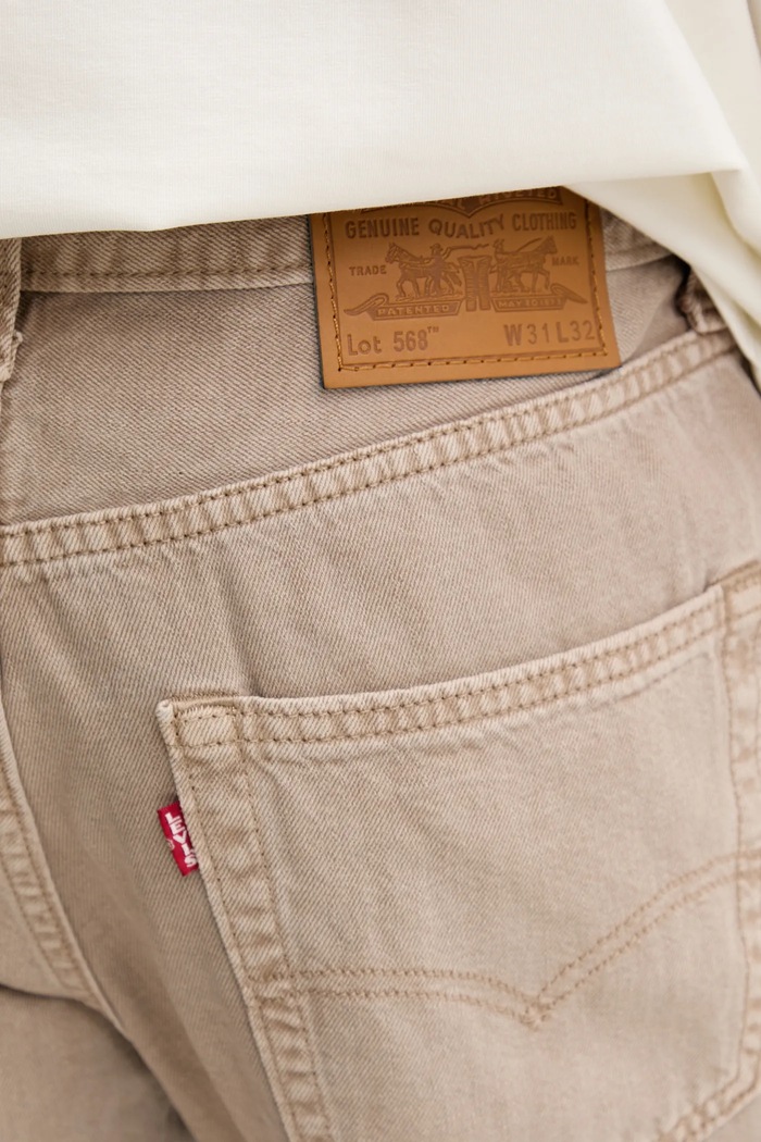 Levi's jeansy straight męskie 568™ LOOSE STRAIGHT beżowy 29037.