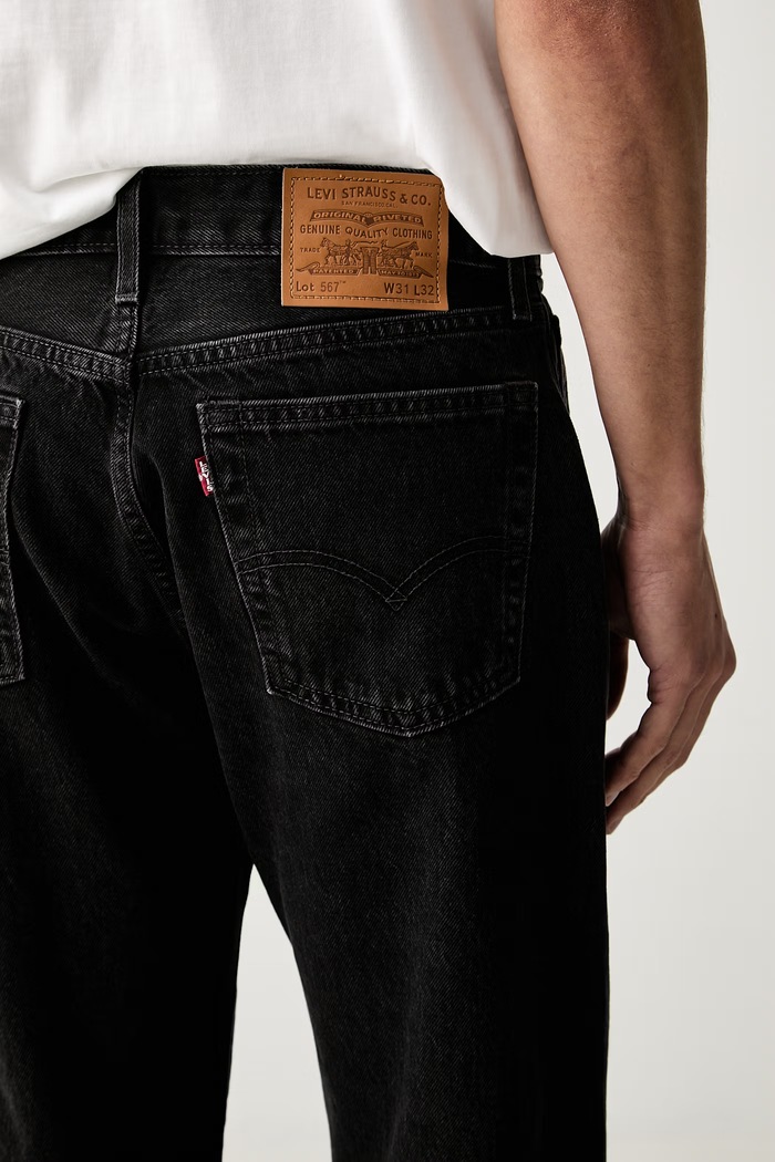 Levi's flare kavbojke moške 567 RELAXED FLARE črna A8630