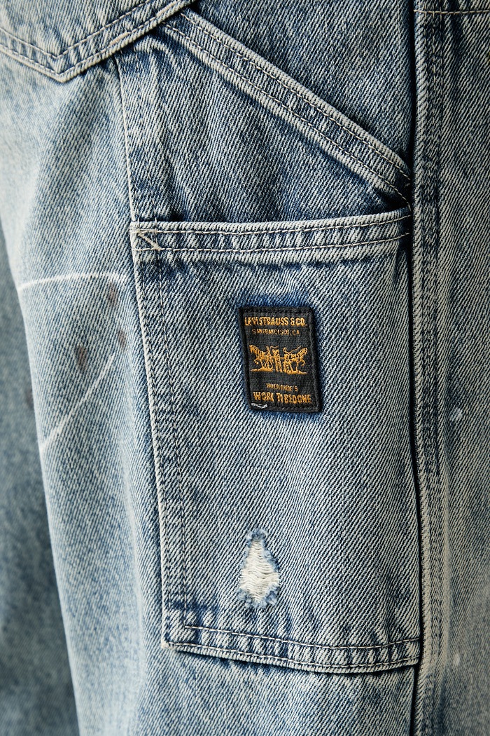 Levi's loose kavbojke moške 568 LOOSE STRT DBL KNEE A7367 modra