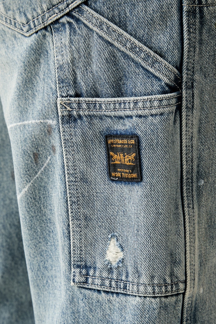 Levi's loose kavbojke moške 568 LOOSE STRT DBL KNEE A7367 modra