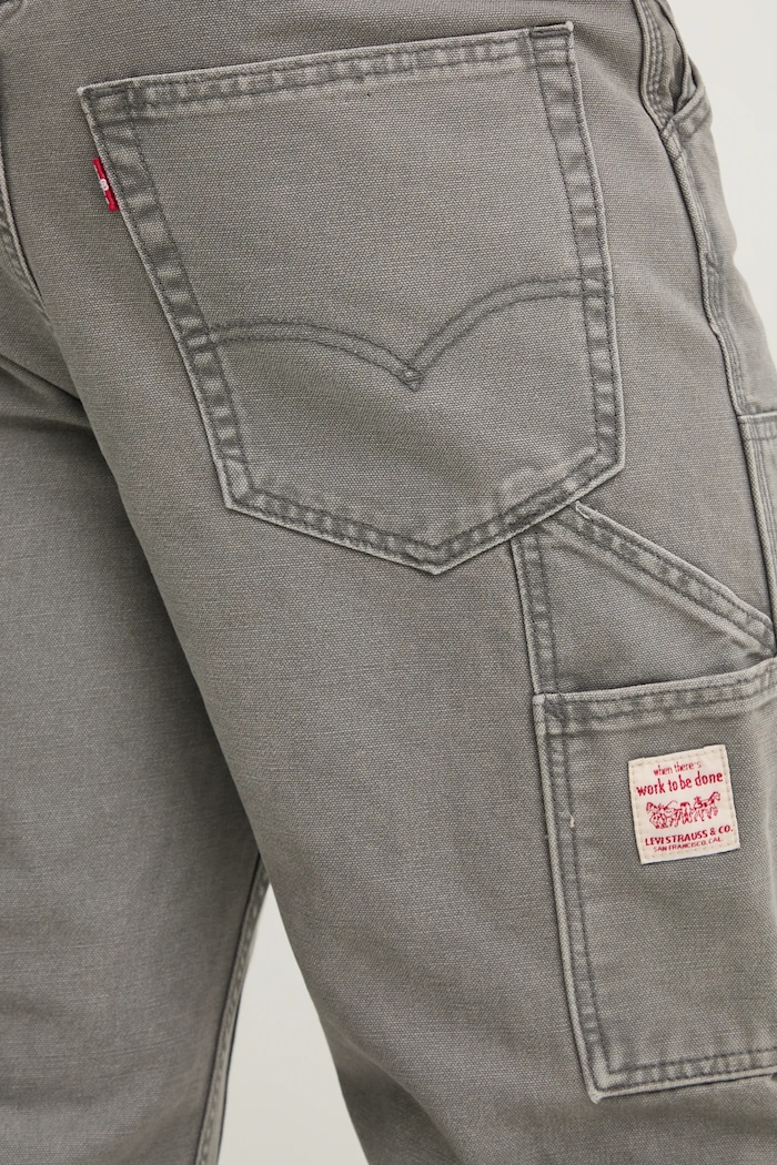 Bavlnené rifle Levi's 568 LOOSE STRT DBL KNEE sivá A7367