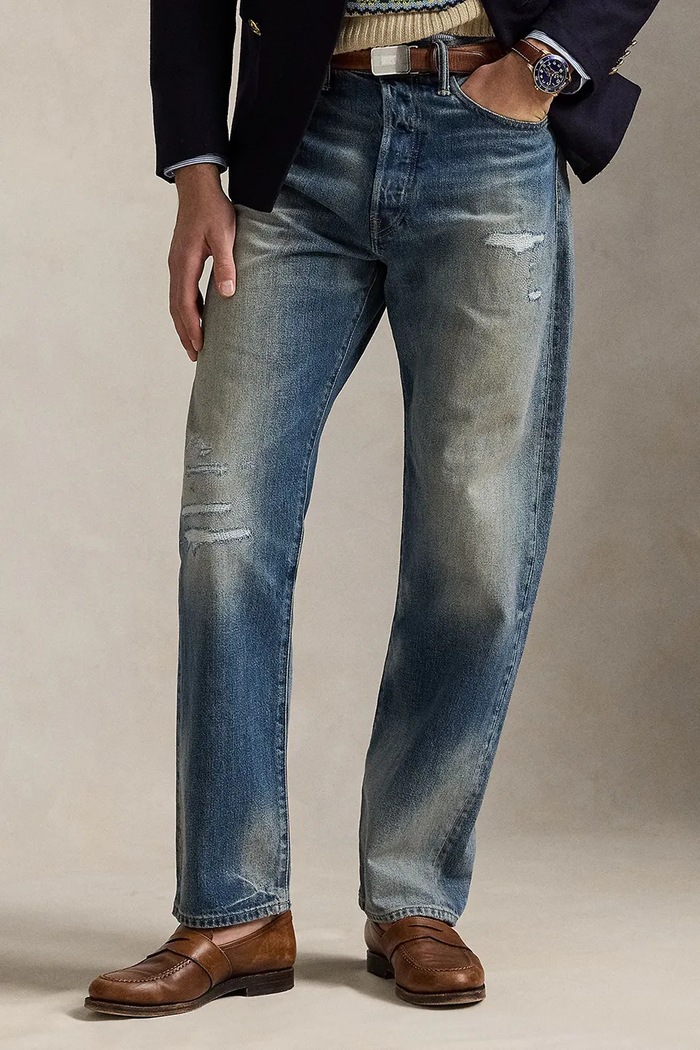 Polo Ralph Lauren jeansy bawełniane 710963171 niebieski SS25