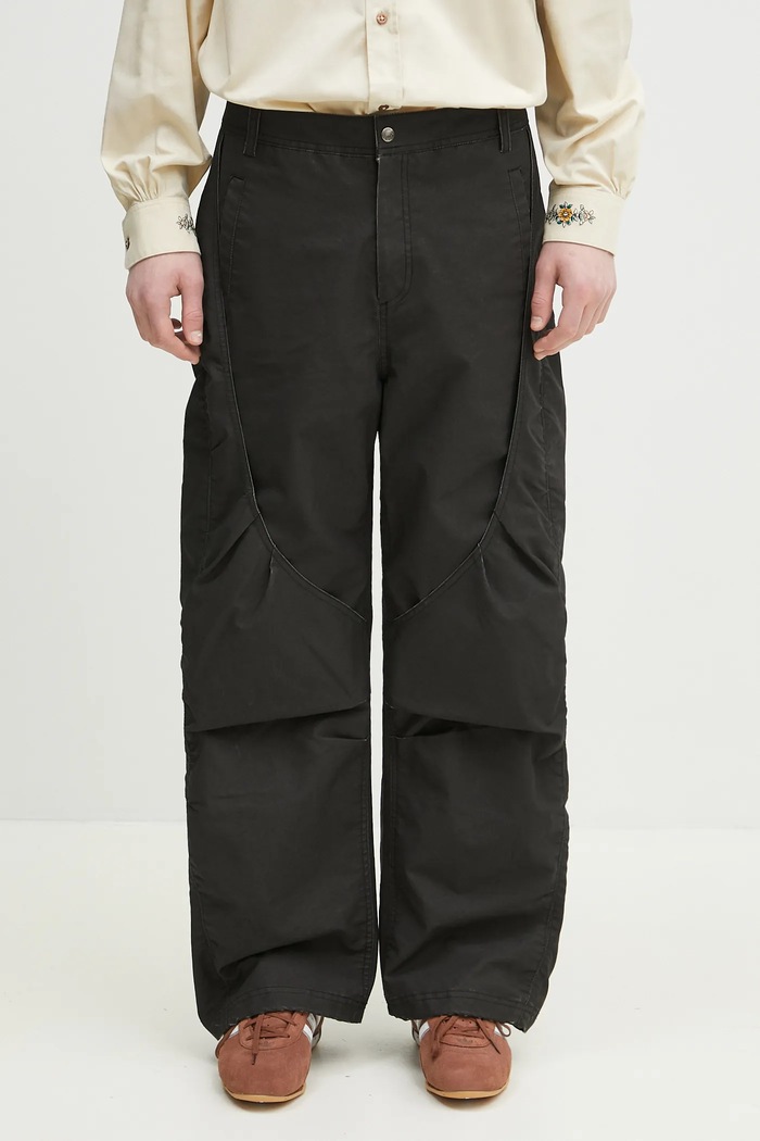 Andersson Bell trousers Arc Shirring fabric black apa791m
