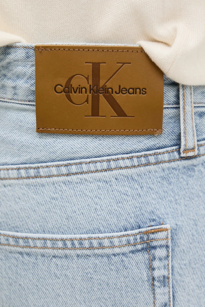 Bombažne kavbojke Calvin Klein Jeans modra J30J327142