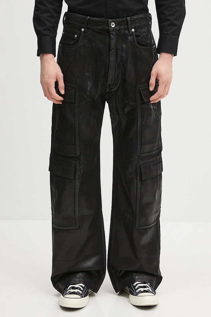 Джинси Rick Owens DRKSHDW Double Cargo чорний DU01E3361.DCF