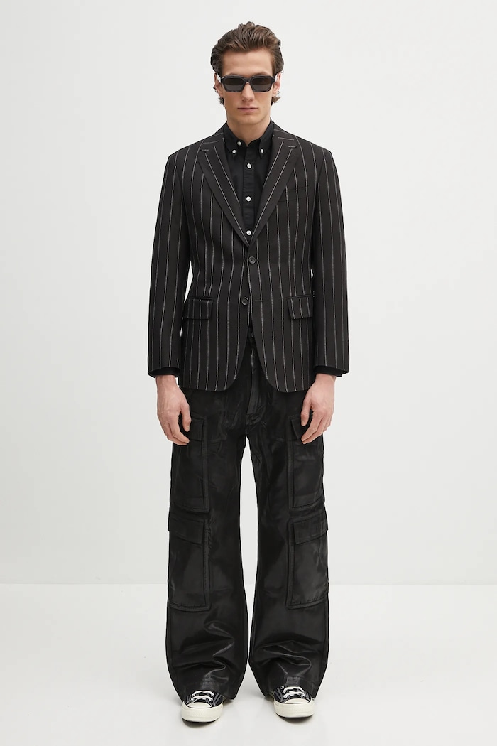 Джинси Rick Owens DRKSHDW Double Cargo чорний DU01E3361.DCF