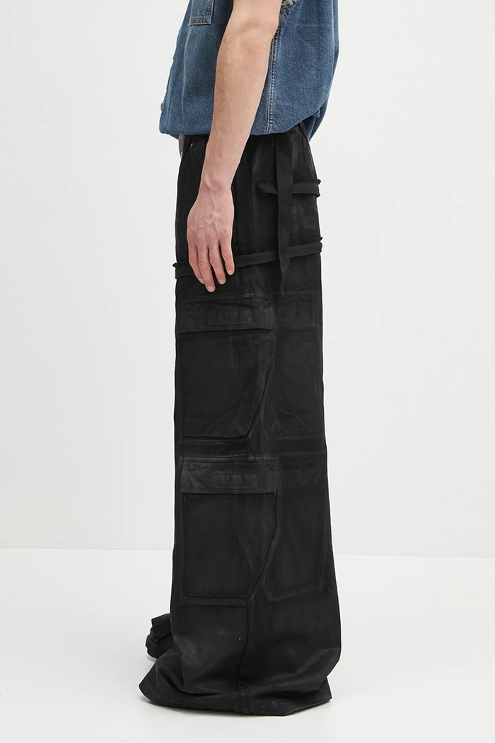 Rick Owens DRKSHDW jeans Imbalanced Double Cargo Jumbo Belas DU01E3375.DCF black SS25