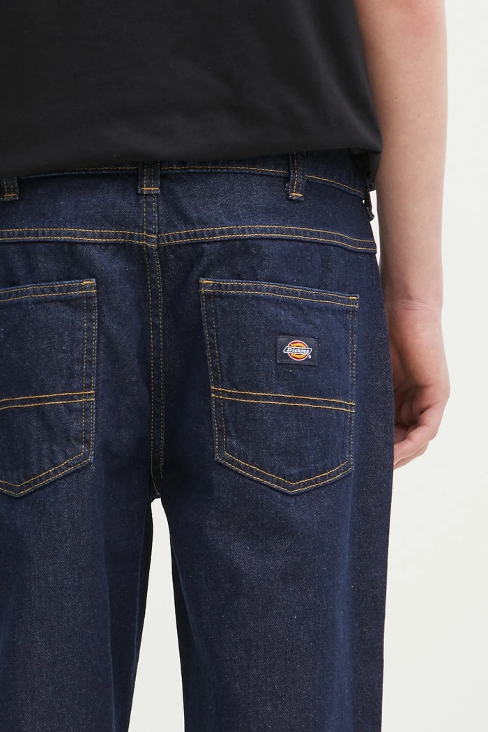 Джинси Dickies Houston Denim Rinsed темно-синій DK0A4XFLRIN1